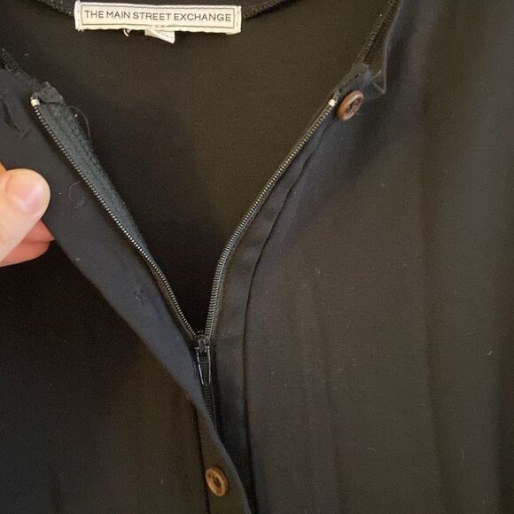 Casual Black Short Sleeve High waisted Maternity Nursing Dress Oversized - Picture 6 of 8